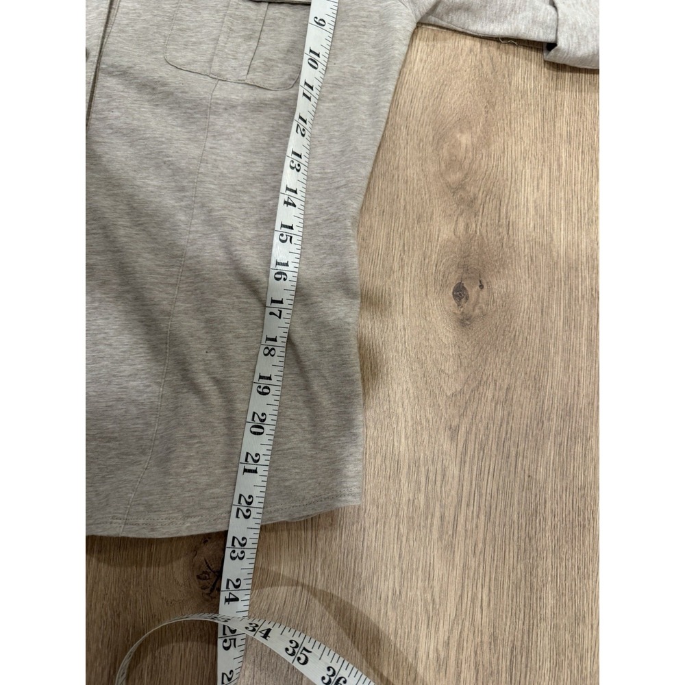 Lafayette 148 Beige Lightweight Camp-Style Shirt Button Down Size P Dry Cleaned - Picture 5 of 6